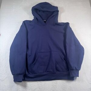 Automet Hoodie Mens 2XL Blue Pullover Fleece Hooded Sweatshirt Kangaroo Pocket